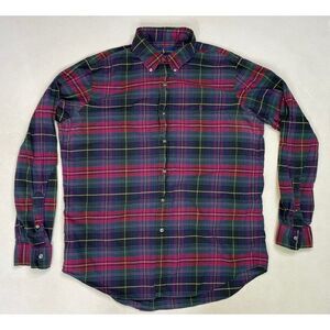 Polo Ralph Lauren Plaid Shirt Men Large Multicolor Pony Purple Long Sleeve